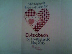 Cross stitch square for Elizabeth F's quilt