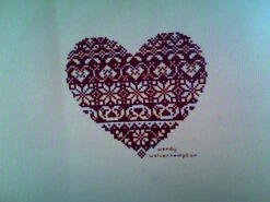 Cross stitch square for Alivia's quilt