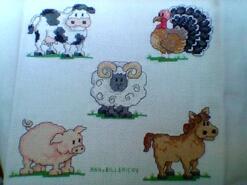 Cross stitch square for Malachy's quilt