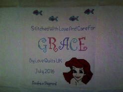 Cross stitch square for Grace R's quilt