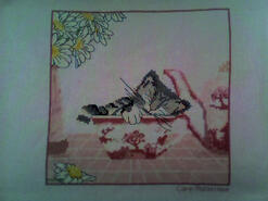Cross stitch square for Emily-Rose's quilt