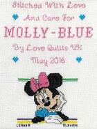 Cross stitch square for Molly-Blue's quilt