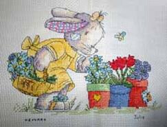 Cross stitch square for Blisse's quilt