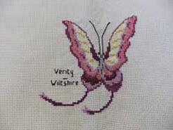 Cross stitch square for Blisse's quilt