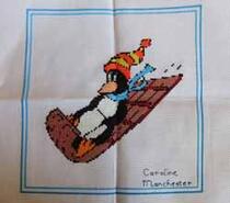 Cross stitch square for Alfred O's quilt