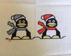 Cross stitch square for Alfred O's quilt