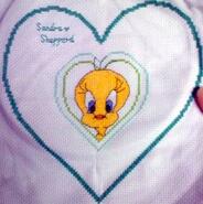 Cross stitch square for Faye B's quilt