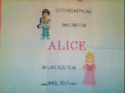 Cross stitch square for Alice L's quilt