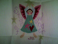 Cross stitch square for Ruby T's quilt