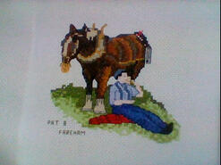 Cross stitch square for Charlotte S's quilt