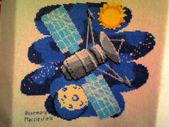 Cross stitch square for Harrison V's quilt