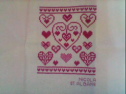 Cross stitch square for Briony N's quilt