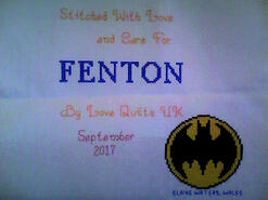 Cross stitch square for Fenton C's quilt