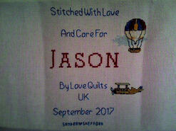 Cross stitch square for Jason B's quilt