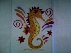 Cross stitch square for Theo C's quilt