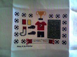 Cross stitch square for Noah M's quilt