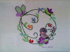 Cross stitch square for Chloe R's quilt