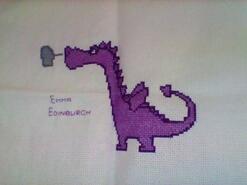 Cross stitch square for Wynter-Rose's quilt