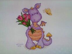 Cross stitch square for Wynter-Rose's quilt