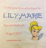 Cross stitch square for Lily-Marie F's quilt