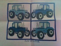 Cross stitch square for Christian's quilt