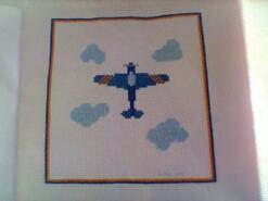 Cross stitch square for Christian's quilt