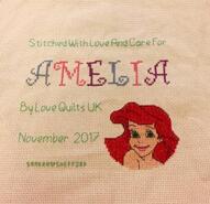 Cross stitch square for Amelia's quilt