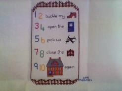 Cross stitch square for Arlo W's quilt