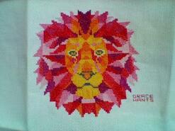 Cross stitch square for Bella T's quilt