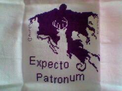 Cross stitch square for Poppy I's quilt