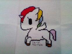 Cross stitch square for Reagan D's quilt