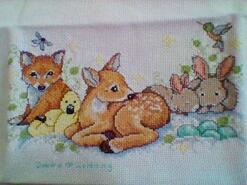 Cross stitch square for George W's quilt