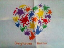 Cross stitch square for Elisha T's quilt