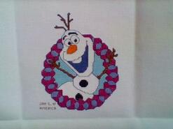Cross stitch square for Millie D's quilt