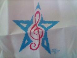 Cross stitch square for Elliot E's quilt