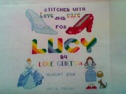 Cross stitch square for Lucy S's quilt