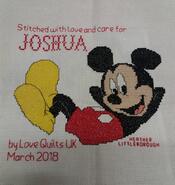 Cross stitch square for Joshua S's quilt