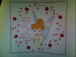 Cross stitch square for Amelia Rose's quilt