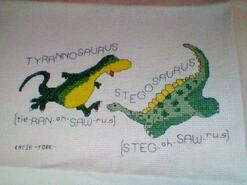 Cross stitch square for Luke B's quilt