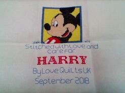 Cross stitch square for Harry R's quilt