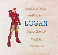 Cross stitch square for Logan B's quilt