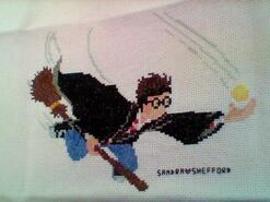 Cross stitch square for Lewis D's quilt