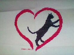 Cross stitch square for Lily's quilt
