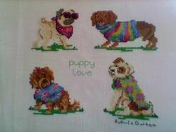 Cross stitch square for Lily's quilt