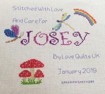 Cross stitch square for Josey L's quilt