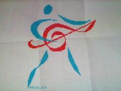 Cross stitch square for Leland's quilt