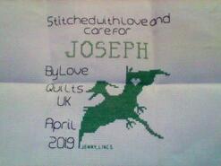 Cross stitch square for Joseph B's quilt