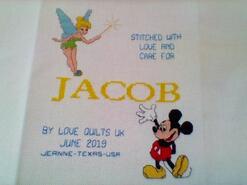 Cross stitch square for Jacob R's quilt