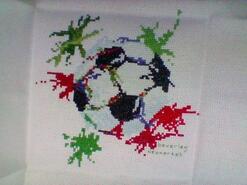 Cross stitch square for Connor M's quilt