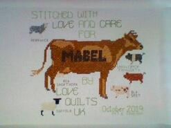 Cross stitch square for Mabel E's quilt